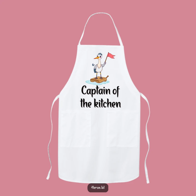 Funny Heron Apron: Raft Adventure Kitchen Fun, Humorous Gift