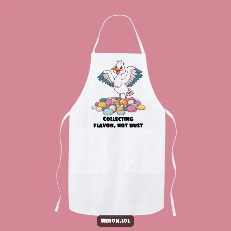 Funny Joyful Heron Bird Apron - Brighten Your Kitchen with Humor