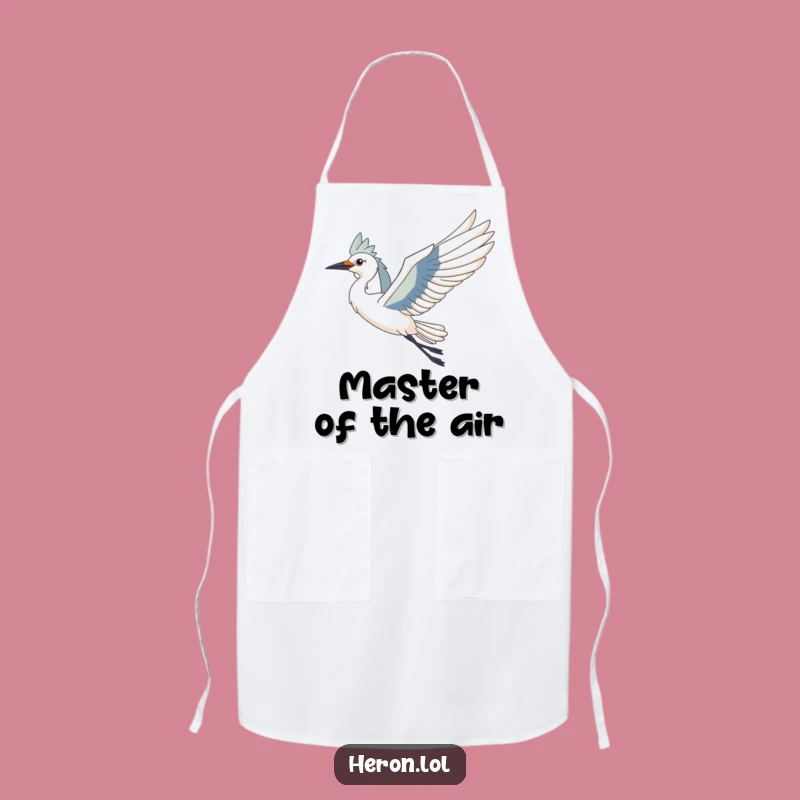 Funny Heron Bird Apron - Chef's Graceful Kitchen Wear, Perfect Humorous Gift