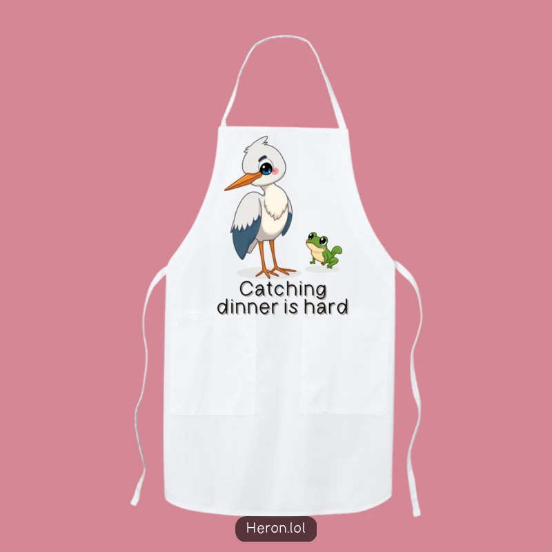 Funny Heron's Prank Apron: Cook & Laugh - Hilarious Kitchen Gift!