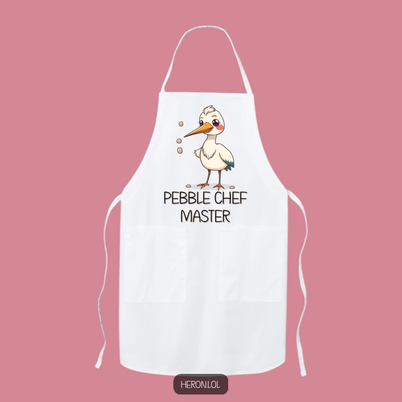 Funny Kawaii Heron Juggling Apron - Kitchen Fun & Gift