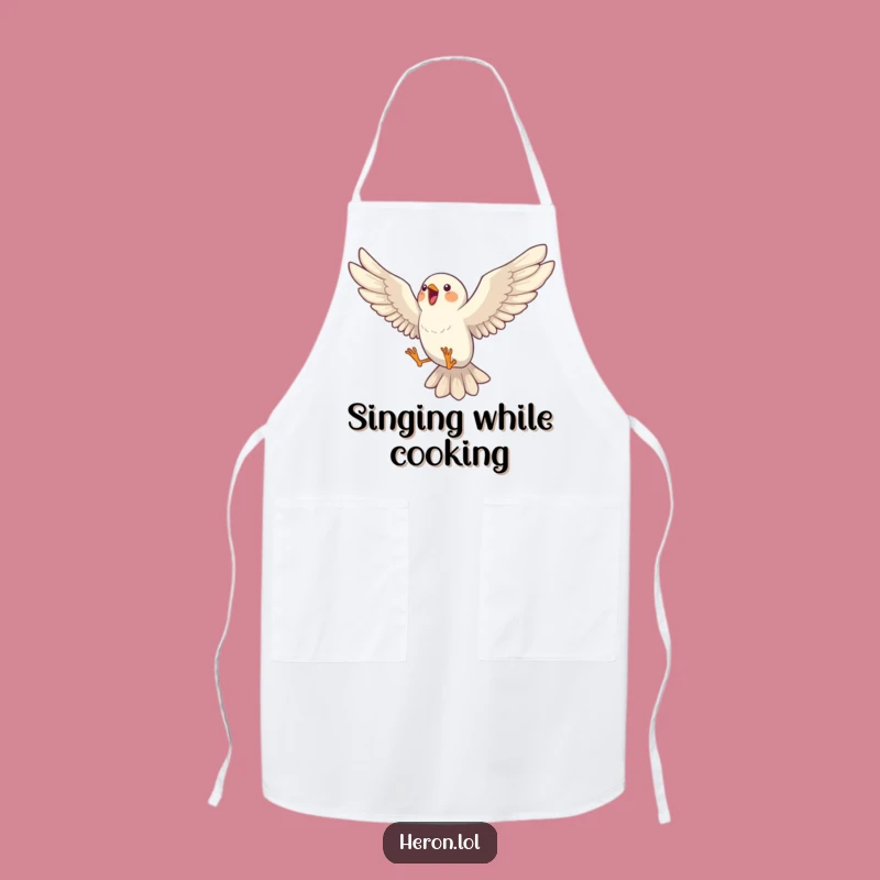 Funny Singing Bird Apron: Hilarious Mid-Song Kitchen Gift