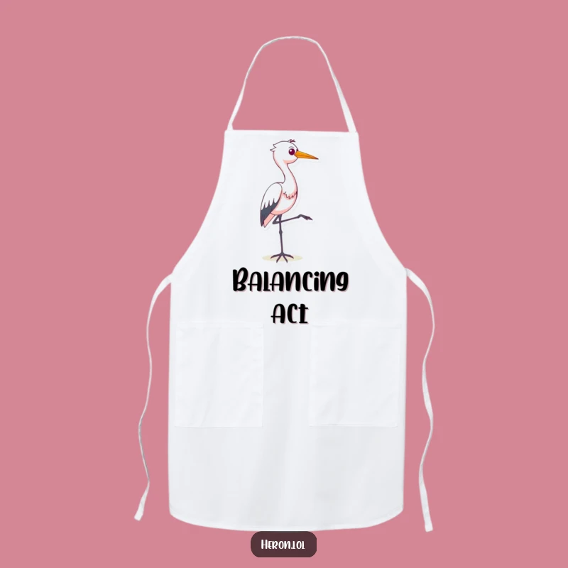 Funny Smug Heron Apron: Hilarious Bird Chef Gift for Kitchens