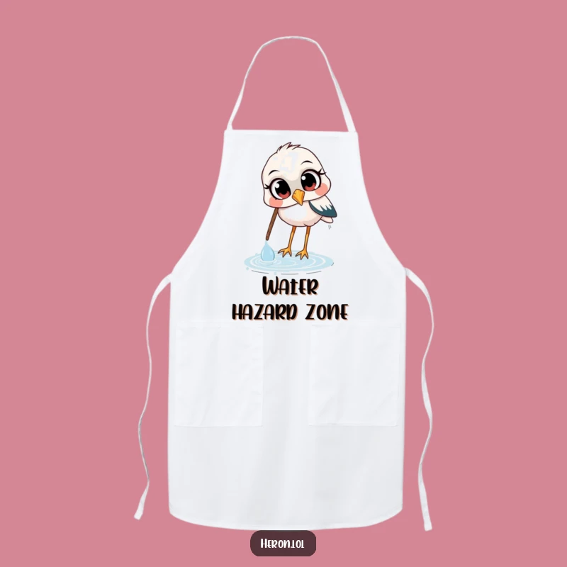Funny Heron Apron: Chef's Curiosity - Kitchen Humor & Gift