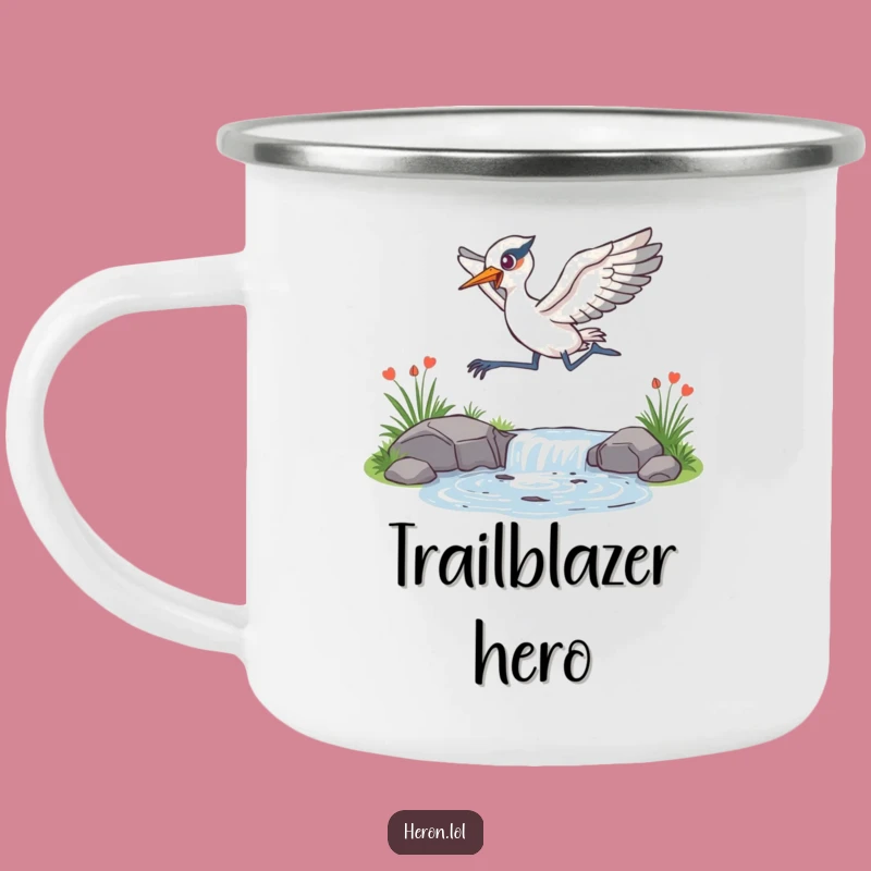 Funny Energetic Heron Camping Mug: Adventure On, Perfect Gift
