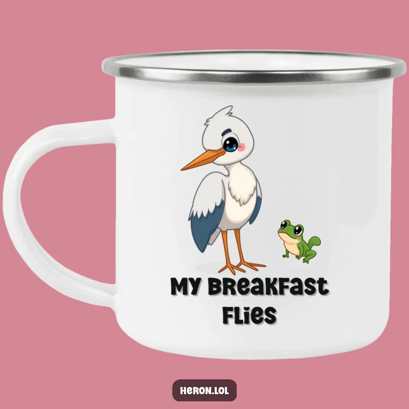 Funny Heron's Prank Camping Mug: Adventure & Laughs - Perfect Outdoor Gift!