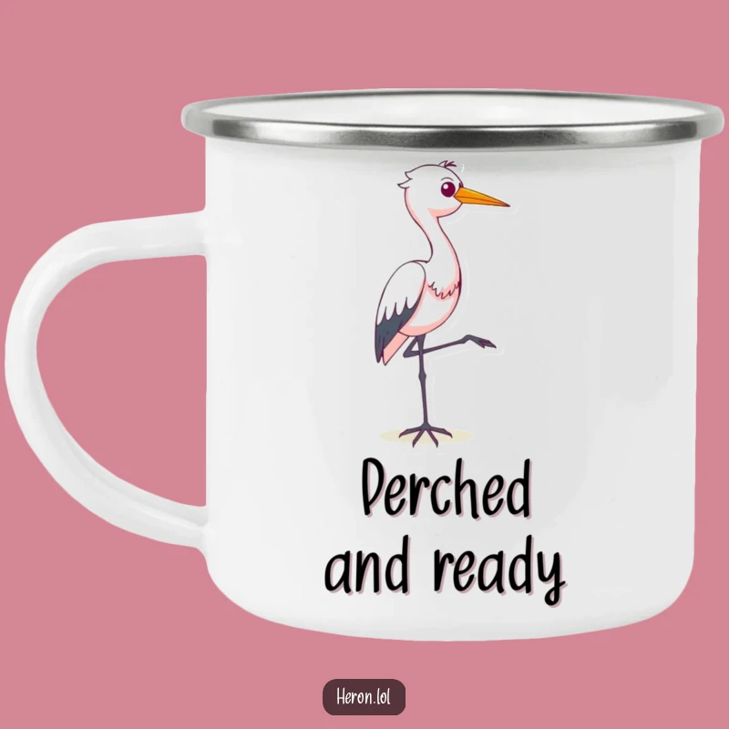 Funny Smug Heron Camping Mug: Hilarious Bird Mug for Outdoors