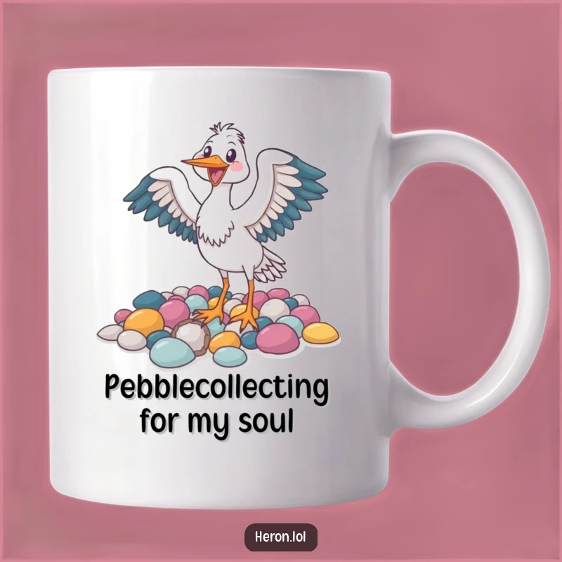 Funny Joyful Heron Bird Flapping Mug - Perfect Gift for Nature Lovers