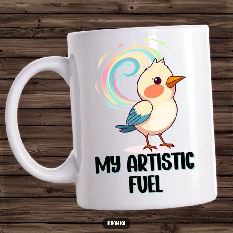 Funny bird artistically painting a swirling pattern in the air with its beak, showcasing creative airborne art.