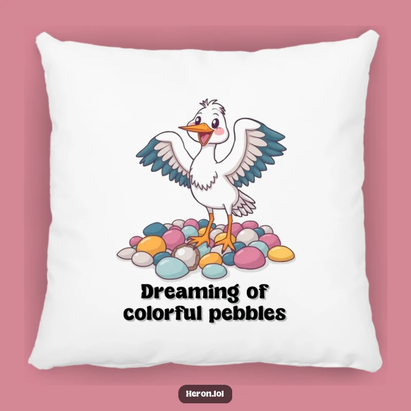 Soft Funny Heron Bird Pillow - Comfy Accent with Cheerful Design