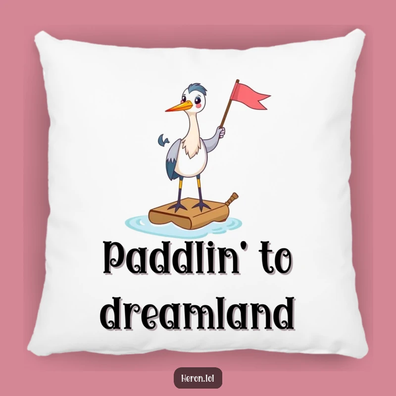 Funny Heron Pillow: Raft Comfort, Happy Flag Holder, Cozy Gift