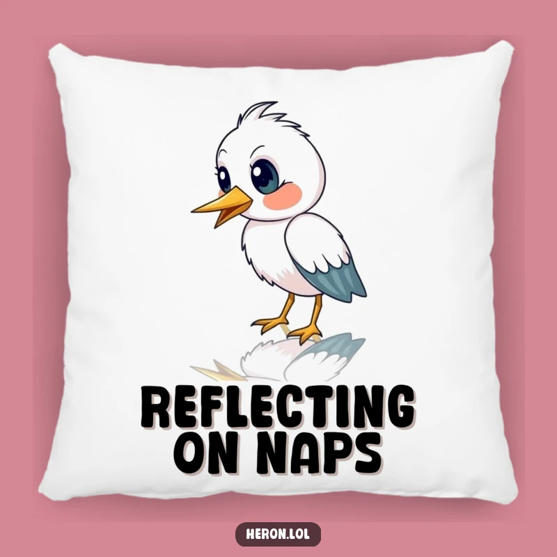 Funny Heron Reflection Pillow - Comfy & Surprising Decor
