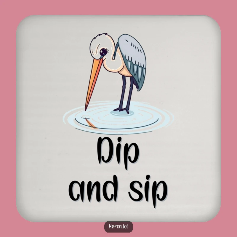 Elegant Heron Bird Coaster: Protect Surfaces with Nature's Grace Gift