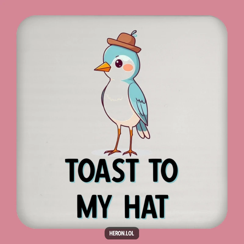 Funny Bird Hat Coaster - Dapper Gentleman Drink Protector