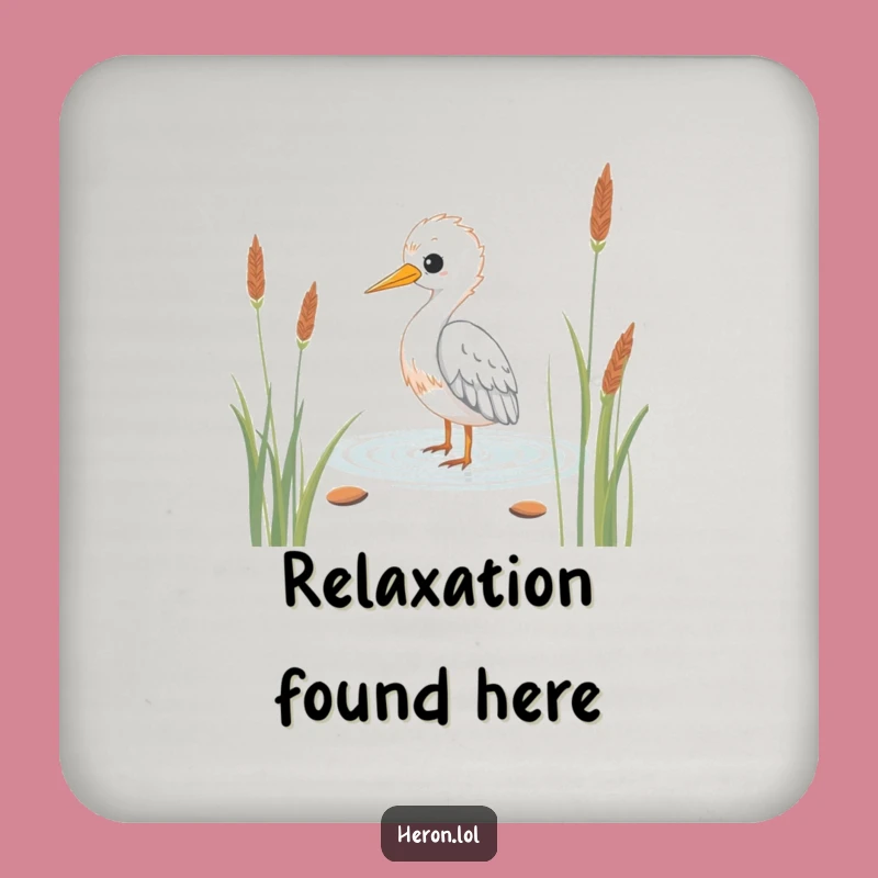 Add a touch of tranquility to your table with this funny heron coaster. The serene wading bird design brings gentle humor and peace.