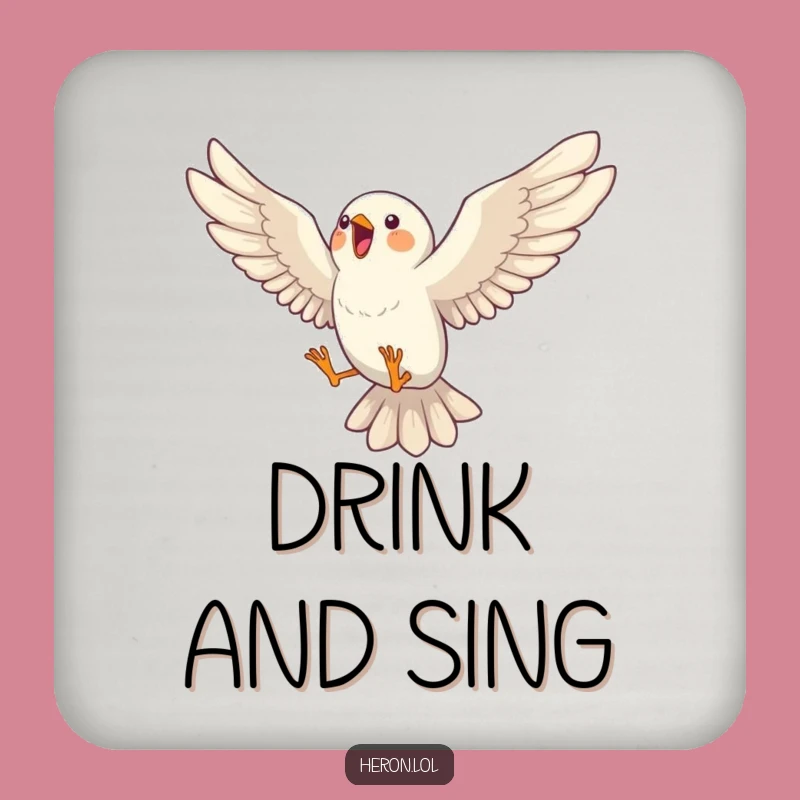 Funny Singing Bird Coaster: Hilarious Mid-Song Drink Protector