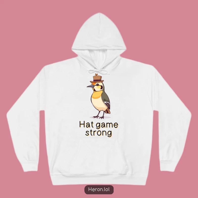 Funny Bird Hat Hoodie, Cozy Dapper Avian Comfort, Perfect Gift