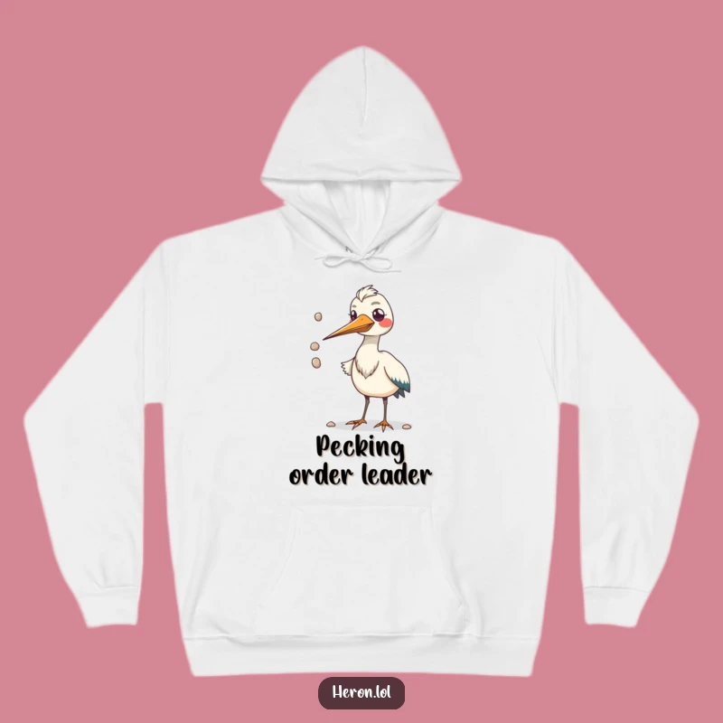 Cozy Funny Kawaii Heron Juggling Hoodie - Warm & Whimsical Gift