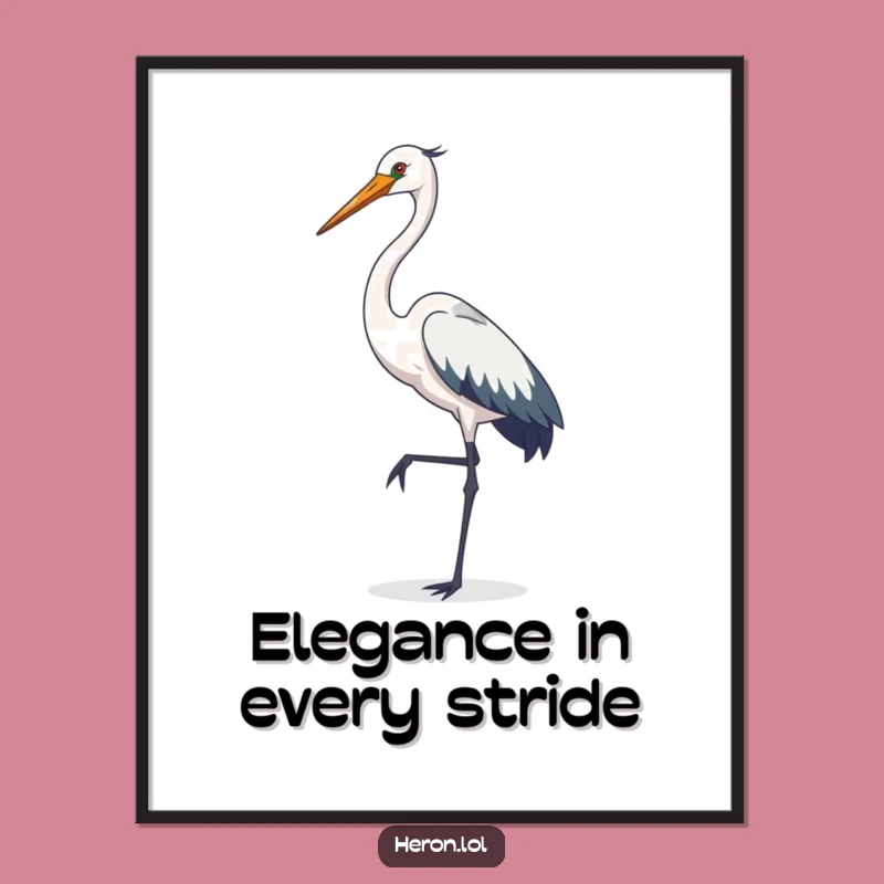 Free Printable Elegant Heron Art - Graceful Downloadable Decor!
