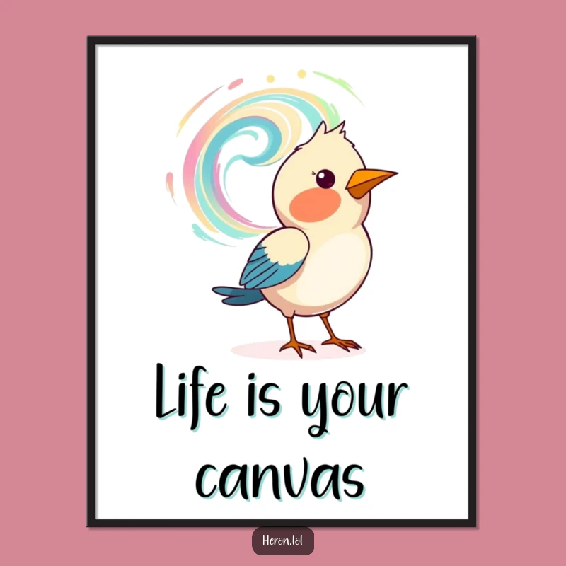 Free Printable Wall Art: Artistic Bird Swirls - Humorous Downloadable Decor