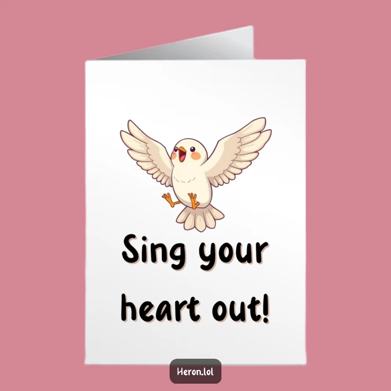 Free Printable Joyful Bird Birthday Card Download for a Singing Spirit