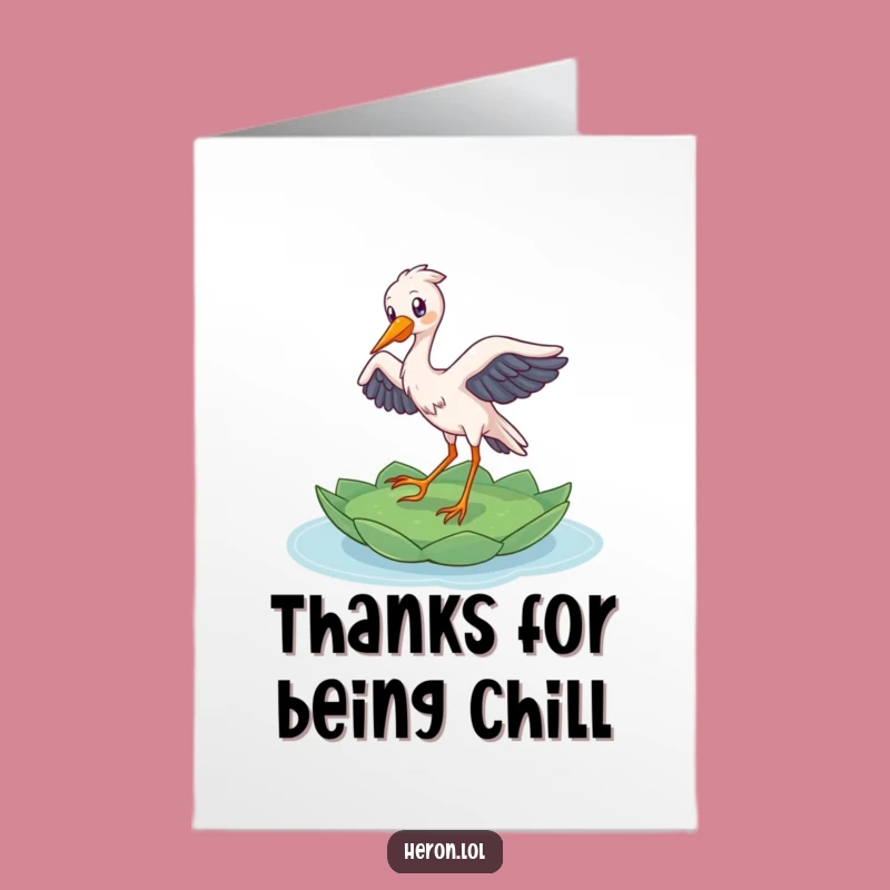 Free Printable Heron Card: Funny Thank You Downloadable Gift