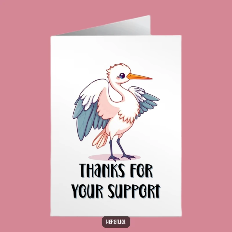 Free Printable Thank You Card: Elegant Heron Wing for Your Kindness