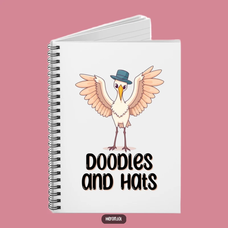 Funny Heron Notebook: Balance Your Style - Quirky Bird Journal Gift