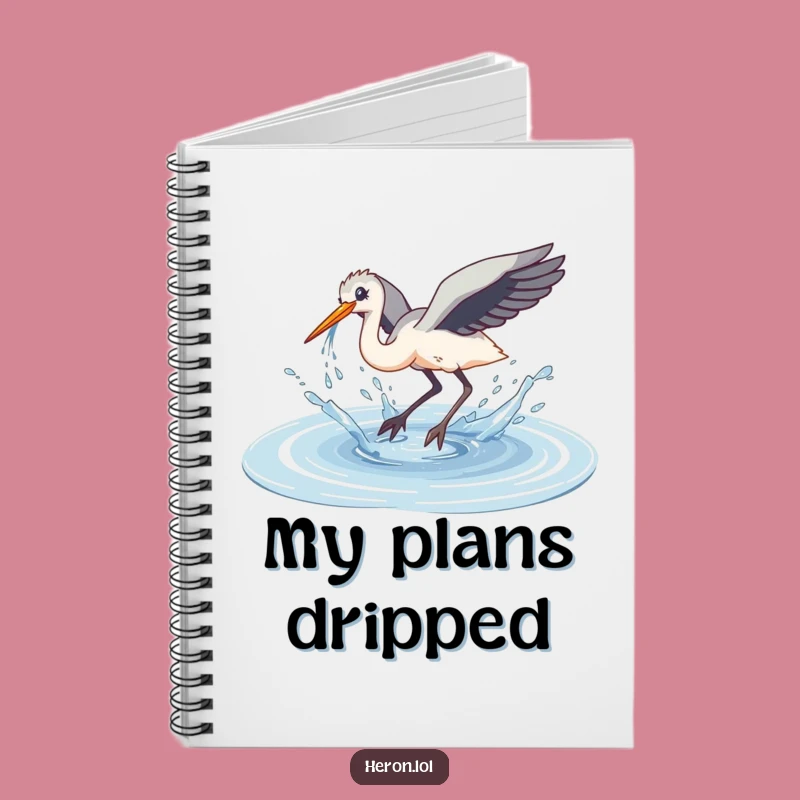Funny Clumsy Dive Heron Notebook: Jot Down Splashy Ideas - Ideal Gift!