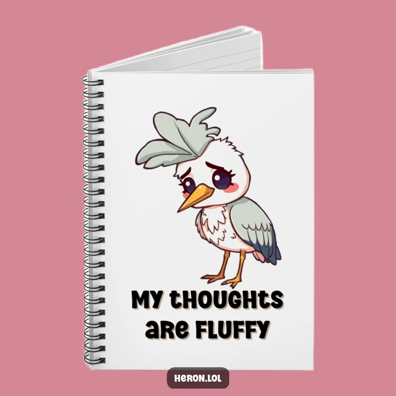 Funny Confused Heron Notebook: Jot Down Puzzled Thoughts - Ideal Gift!