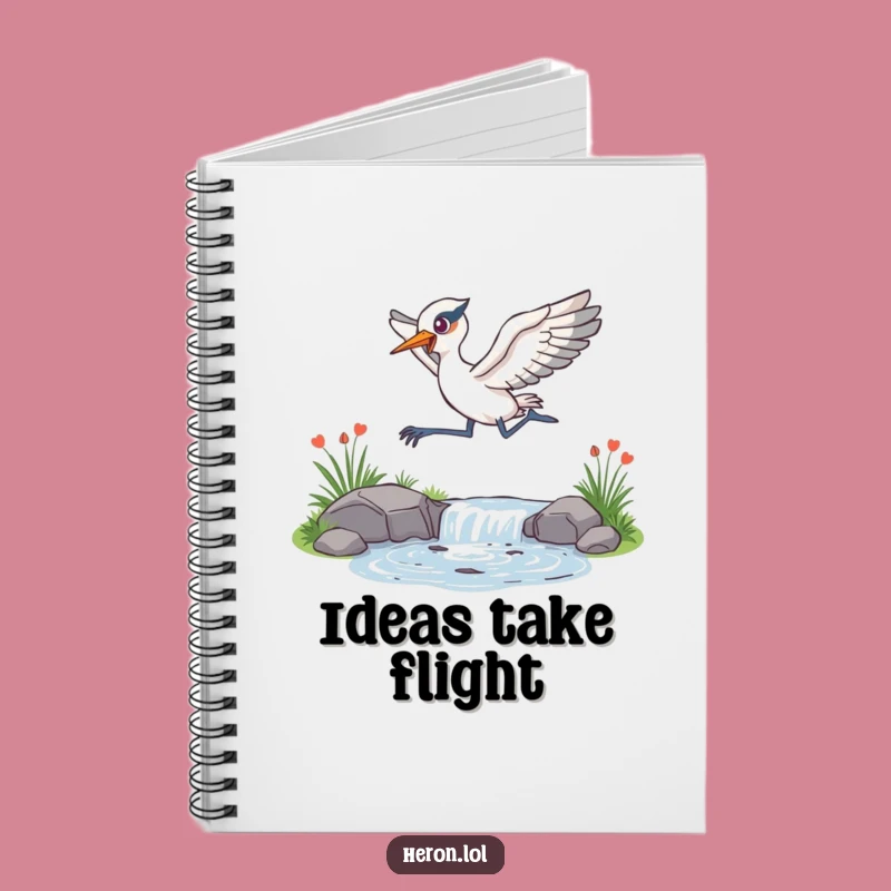 Funny Energetic Heron Notebook: Capture Your Ideas, Perfect Gift