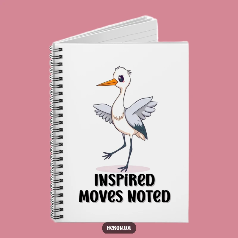 Funny Heron Dance Notebook: Jot Down Moves with Hilarious Art