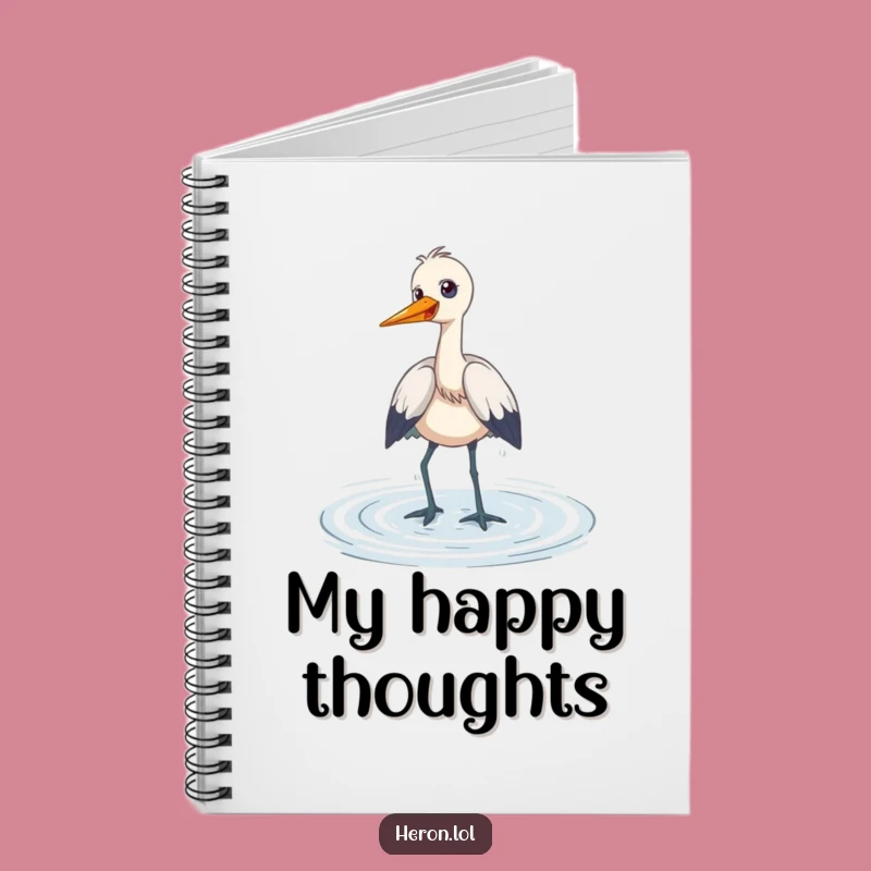 Funny Heron Notebook: Giggle Journal, Playful Wading, Humorous Gift