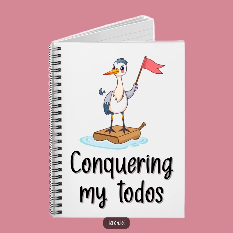 Funny Heron Notebook: Raft Journal, Happy Captain, Humorous Gift