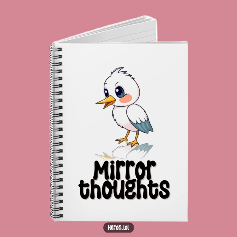 Funny Heron Reflection Notebook - Capture Your Thoughts!
