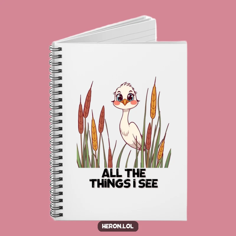 Funny Joyful Heron Notebook: Jot Down Ideas, Perfect Gift