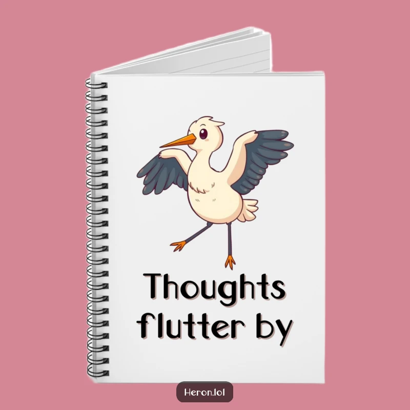 Funny Chubby Heron Notebook: Jot Down Breezy Ideas, Perfect Gift