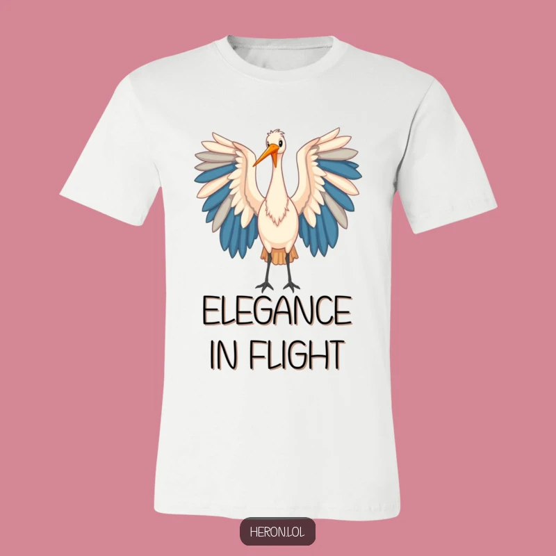 Funny Heron T-Shirt: Wearable Art of Elegant Wings, Ideal Colorful Gift