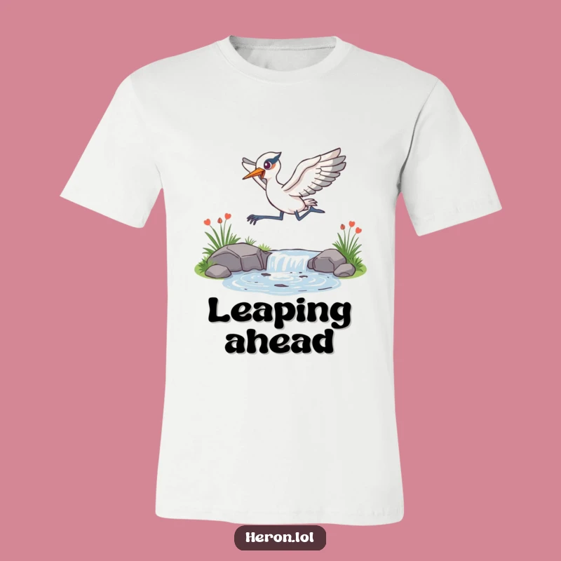 Funny Energetic Heron T-Shirt: Dynamic Bird Lover Tee, Great Gift
