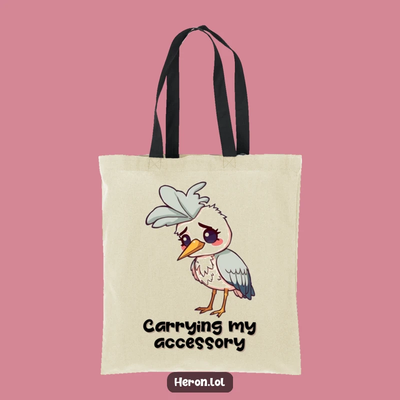 Funny Confused Heron Tote Bag: Carry Your Bewilderment - Perfect Gift!