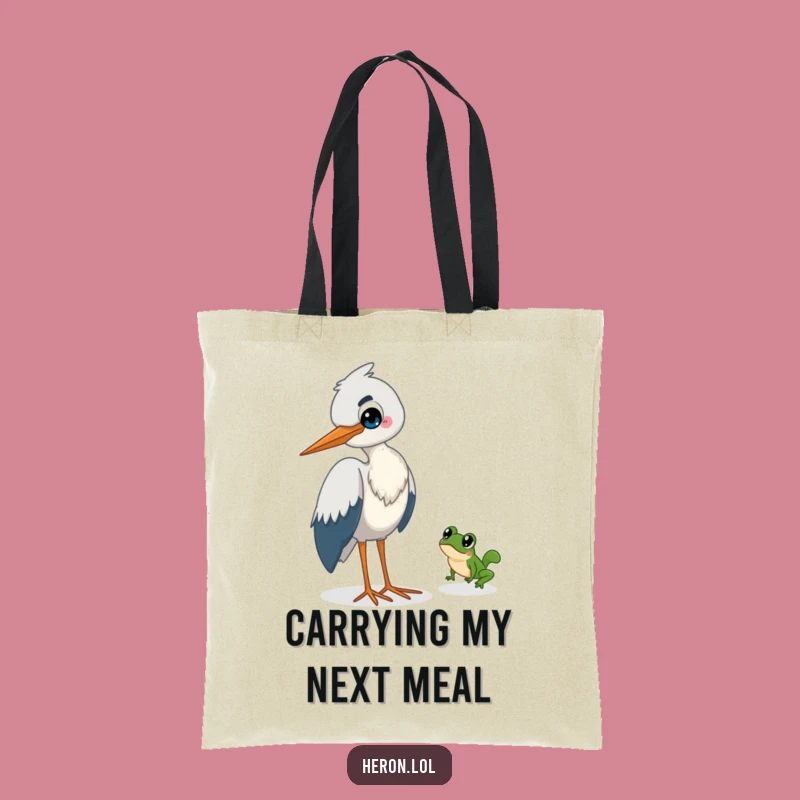Funny Heron's Prank Tote Bag: Carry Your Laughs & Essentials - Perfect Gift!