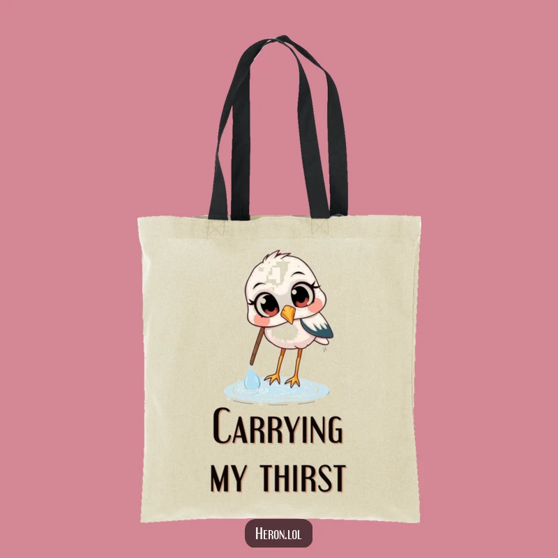 Funny Heron Tote Bag: Carry Curiosity - Stylish & Comical Bag Gift
