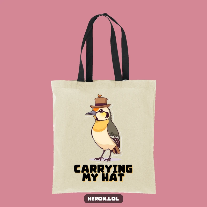 Funny Bird Hat Tote Bag, Stylish Avian Accessory, Great Gift